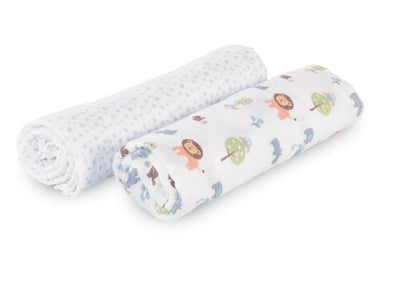 Chicco Multipurpose Muslin Swaddle | Set 2 Pieces | For Newborn Babies | 4in1 use - BambiniJO