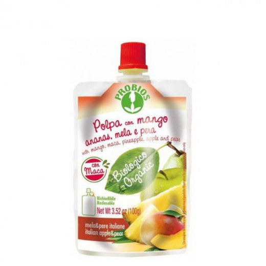 Organic Mango Maca Pineapple Apple & Pear Puree (100G) - BambiniJO