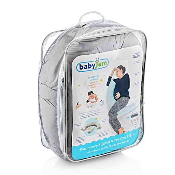 BabyJem - Breastfeeding Pillow Multipurpose - Ecru - BambiniJO | Buy Online | Jordan