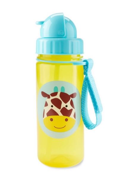 Zoo Straw Bottle Jules - Giraffe - 384.5ml - BambiniJO