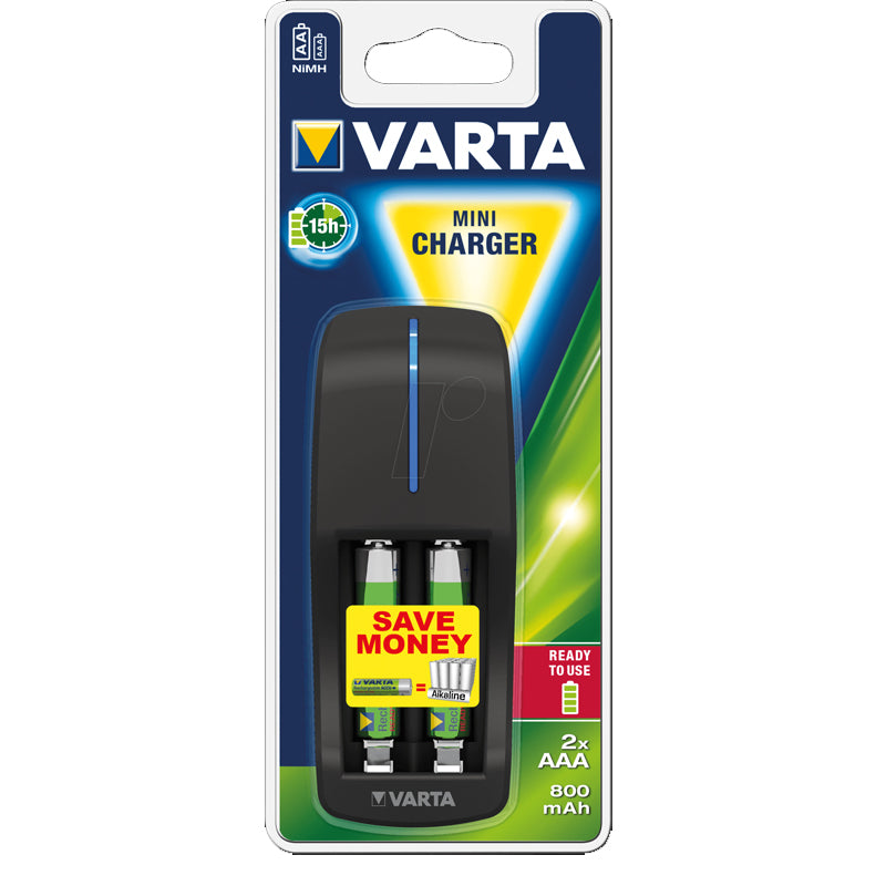 VARTA Mini Battery Charger AAA | with 2 AAA VARTA Mini Battery Charger AAA | with 2 AAA