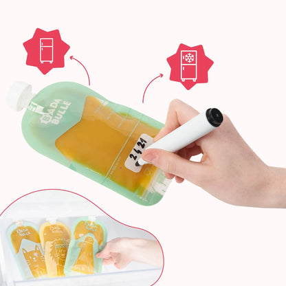 Babymoov - 15 Reusable food pouches | 150ml