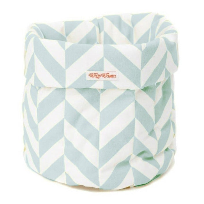 Wigiwama - Herringbone Big Toy Bag Mint Wigiwama - Herringbone Big Toy Bag Mint