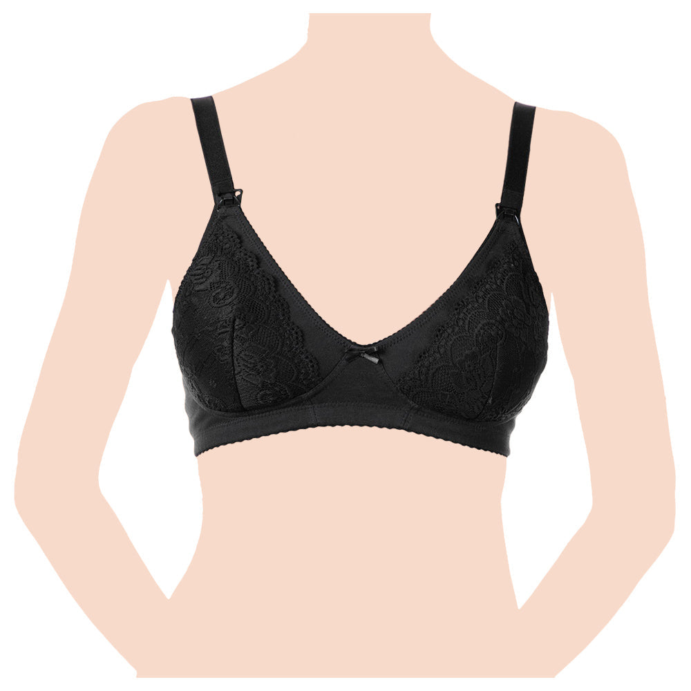 Chicco - Nursing Cotton Bra Black 5D Chicco - Nursing Cotton Bra Black 5D
