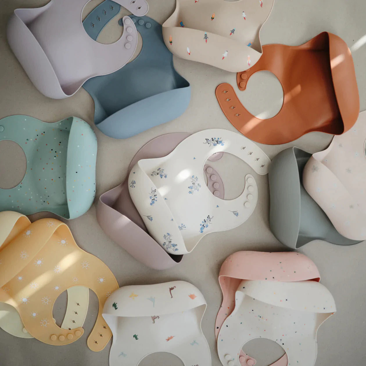 Silicone Baby Bib - Sun Silicone Baby Bib - Sun