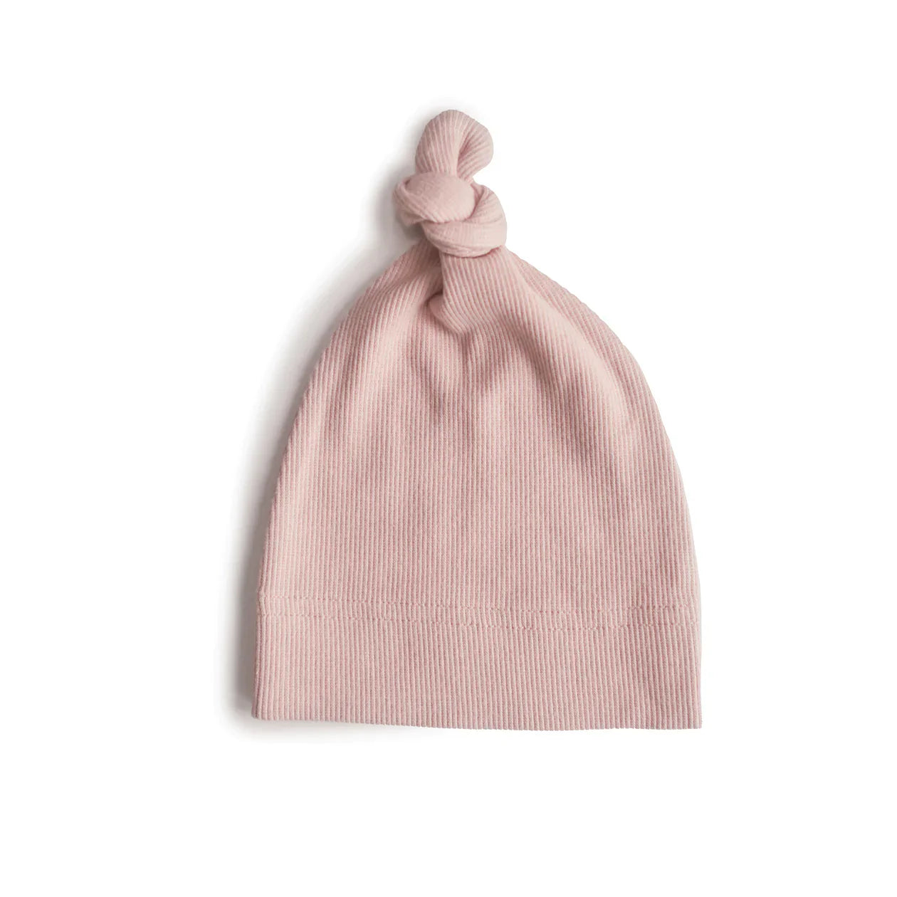 MUSHIE - Organic Ribbed Baby Beanie - Blush
