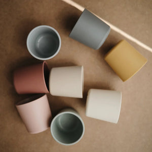 MUSHIE - Silicone Dinnerware Cup - Set of 2 - Ivory - BambiniJO | Buy Online | Jordan