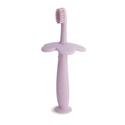 MUSHIE - Silicone Flower Training Toothbrush - Soft Lilac - BambiniJO | Buy Online | Jordan