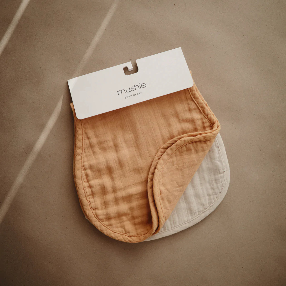 MUSHIE - Muslin Burp Cloth Organic Cotton 2-Pack (Yellow/Fog) MUSHIE - Muslin Burp Cloth Organic Cotton 2-Pack (Yellow/Fog)