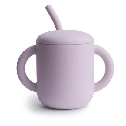 MUSHIE - Silicone Training Cup + Straw - Soft Lilac - BambiniJO | Buy Online | Jordan