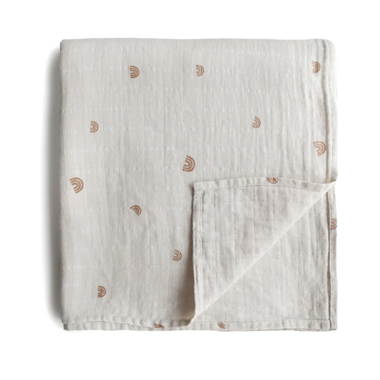 MUSHIE - Muslin Swaddle Blanket Organic Cotton - Rainbow - BambiniJO | Buy Online | Jordan