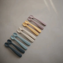 Load image into Gallery viewer, MUSHIE - Silicone Baby Spoons - Powder Blue - BambiniJO | Buy Online | Jordan