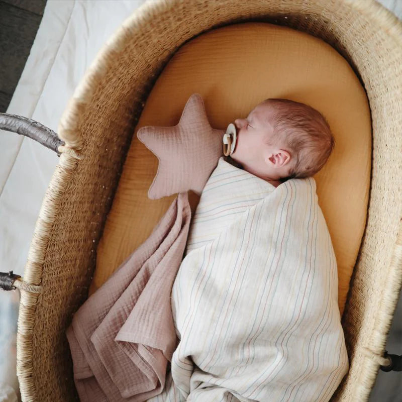 MUSHIE - Star Lovey Organic Blanket - Natural MUSHIE - Star Lovey Organic Blanket - Natural