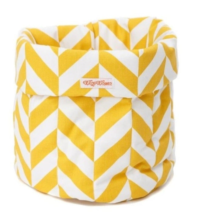 Wigiwama - Herringbone Small Toy Bag Mustard Wigiwama - Herringbone Small Toy Bag Mustard