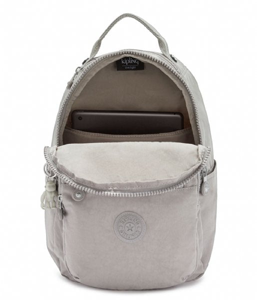 SEOUL Small backpack with tablet protection Grey Gris — BambiniJO Jordan