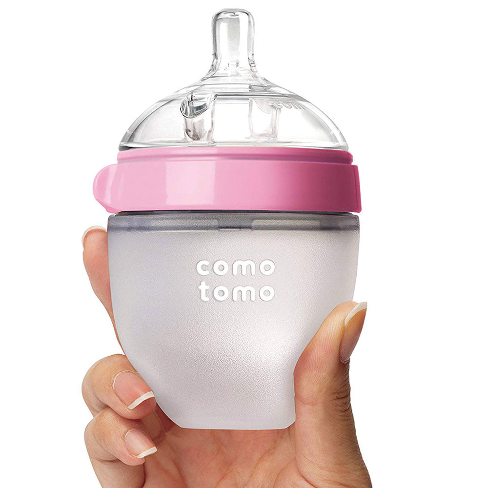 Comotomo - Baby Bottle, Pink, 150ml - Slow Flow Nipple - BambiniJO | Buy Online | Jordan