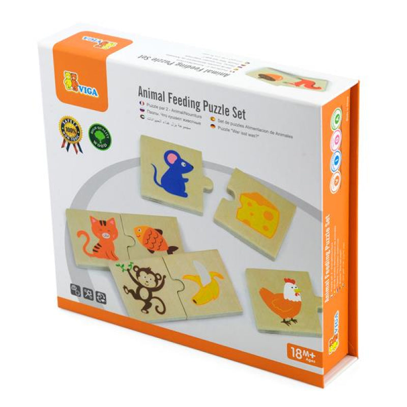 Animals Feeding Puzzle Set