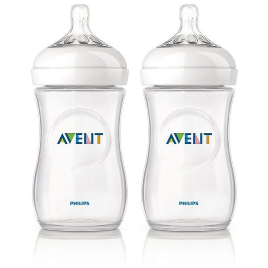 Philips Avent Natural Baby Bottle White 260ml Pack of 2