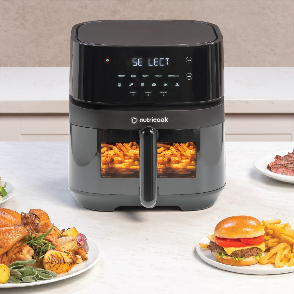 Nutricook - Air Fryer 3 | 1700W | 5.7 Liters | Vision with Clear Window and Internal Light Nutricook - Air Fryer 3 | 1700W | 5.7 Liters | Vision with Clear Window and Internal Light