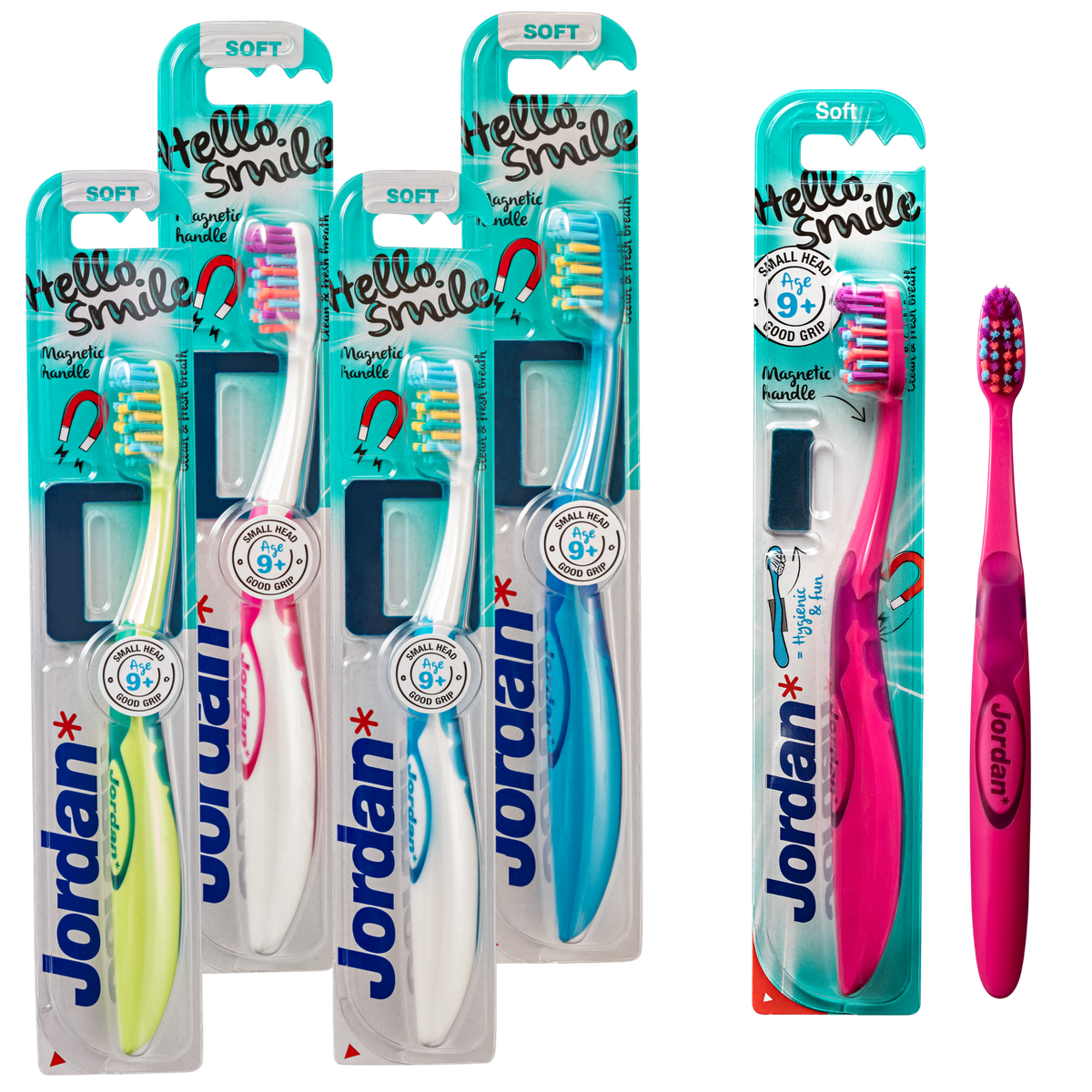 Jordan Kids Toothbrush Hello Smile 9 Years + - BambiniJO | Buy Online | Jordan