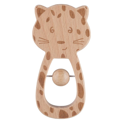 Bebe Confort - Wooden Leopard Rattle
