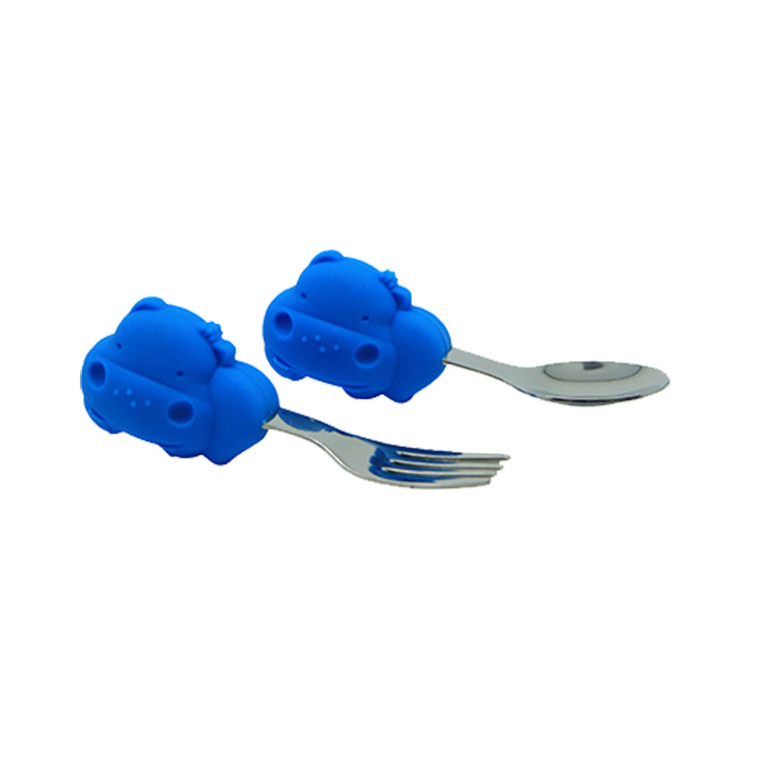 Silicone Palm Grasp Spoon & Fork Set | 18M+ - BambiniJO | Buy Online | Jordan