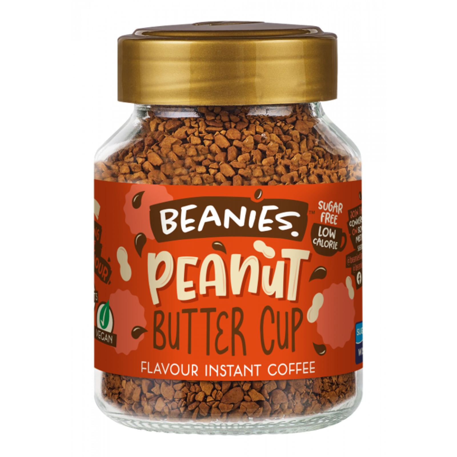 Peanut Buttercup Instant Coffee 50g - Sugar & Gluten Free - BambiniJO | Buy Online | Jordan