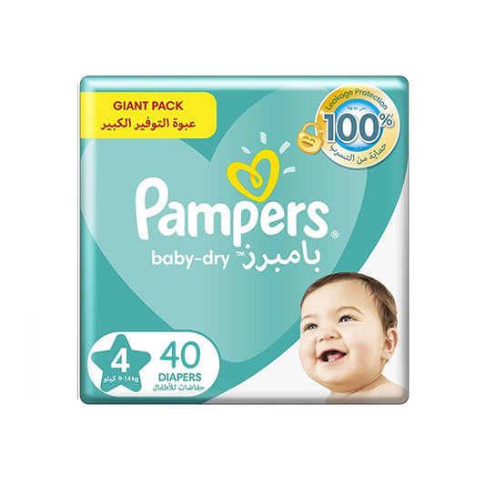Pampers baby-dry Size 4 - Jumbo Pack Maxi (9-14 kg), 40 Count - BambiniJO | Buy Online | Jordan