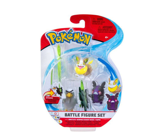Pokemon - Battle Figure Set 3-pack - Yamper, Hangry Morpeko, Sirfetch'd