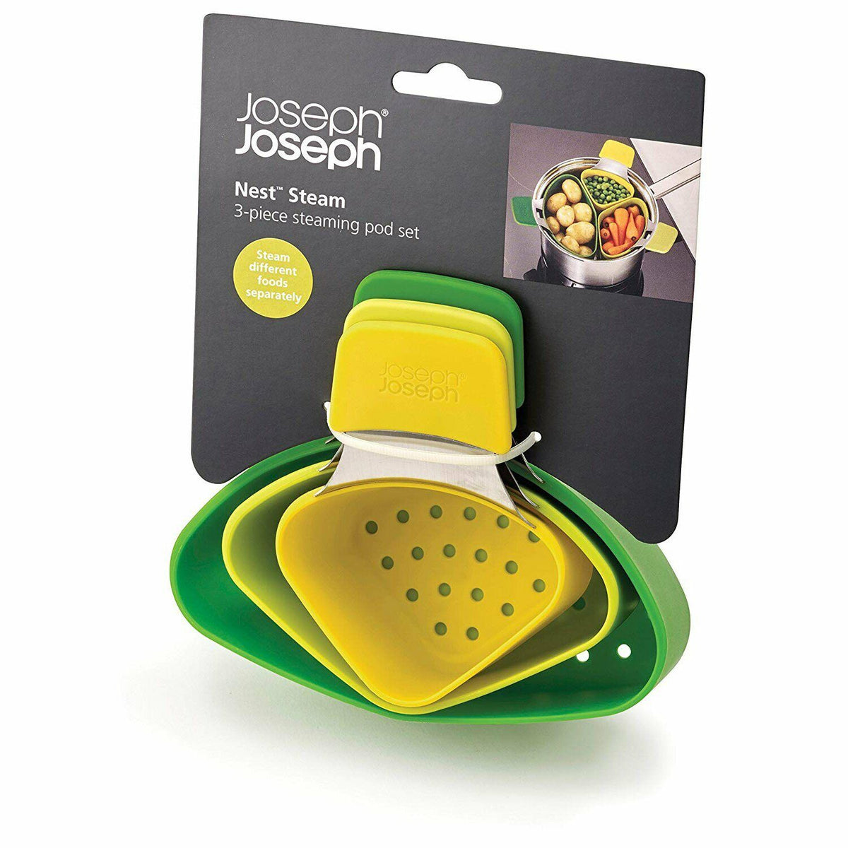 Joseph Joseph - Nest™ Steam 3-piece Steaming Pod Set Joseph Joseph - Nest™ Steam 3-piece Steaming Pod Set