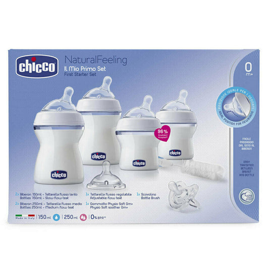 Chicco - First Starter Feeding Bottles Set Large 0m+ 7 Pieces - BambiniJO | Buy Online | Jordan