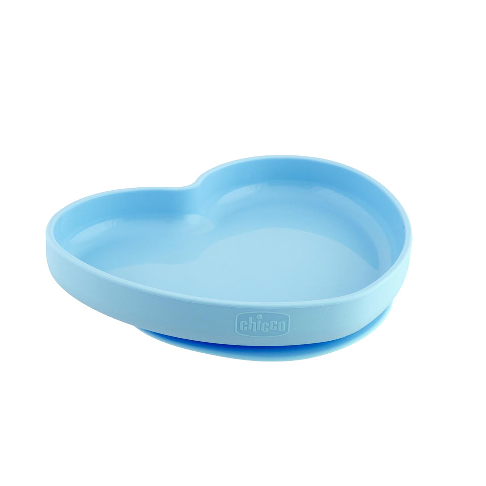 Chicco - Silicone Heart Shaped Suction Plate 9m+ Chicco - Silicone Heart Shaped Suction Plate 9m+