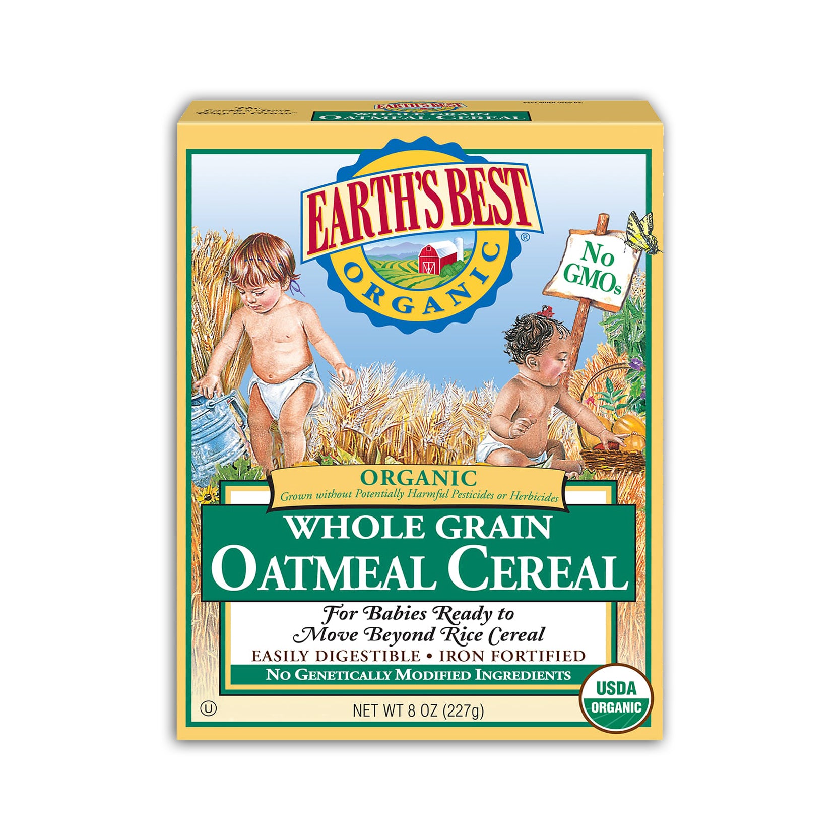 ORGANIC WHOLE GRAIN OATMEAL CEREAL 6m+ (227G) - BambiniJO | Buy Online | Jordan