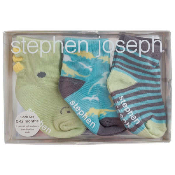 Stephen Joseph | Baby Socks Dino Gift Box | 0-12 Months - BambiniJO | Buy Online | Jordan