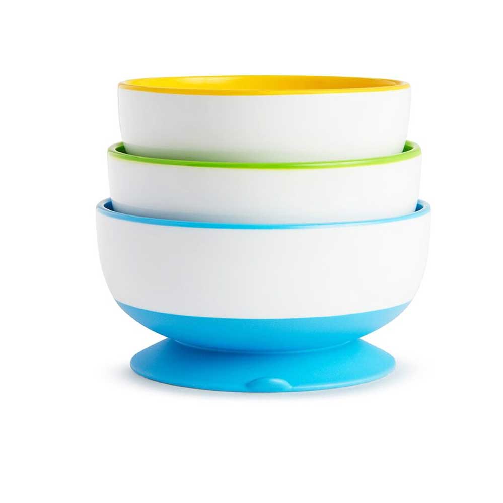 Munchkin Stay-Put Suction Bowls - 3 Pack Munchkin Stay-Put Suction Bowls - 3 Pack