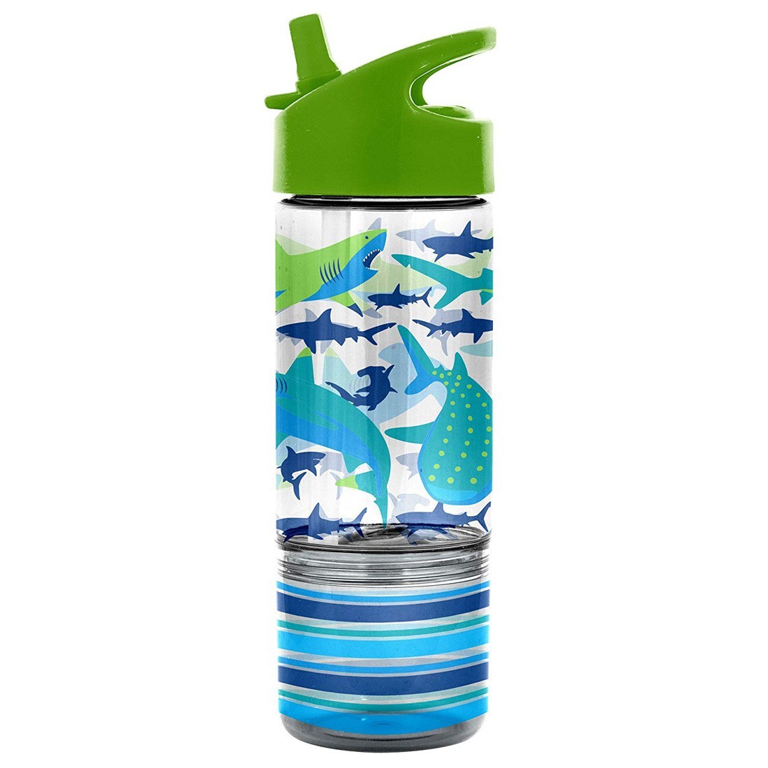 Stephen Joseph - Flip Top Bottle With Snack Container - Shark Stephen Joseph - Flip Top Bottle With Snack Container - Shark