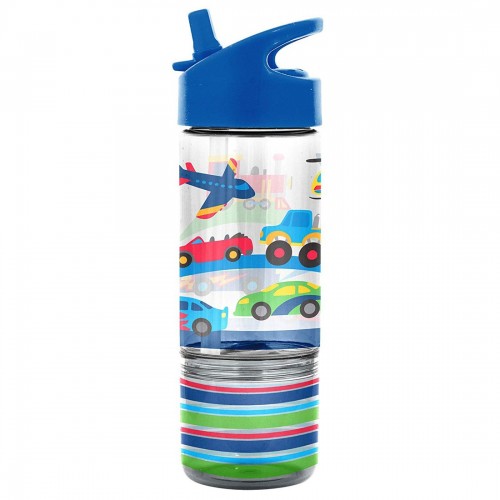 Stephen Joseph - Flip Top Bottle With Snack Container - Transportation Stephen Joseph - Flip Top Bottle With Snack Container - Transportation