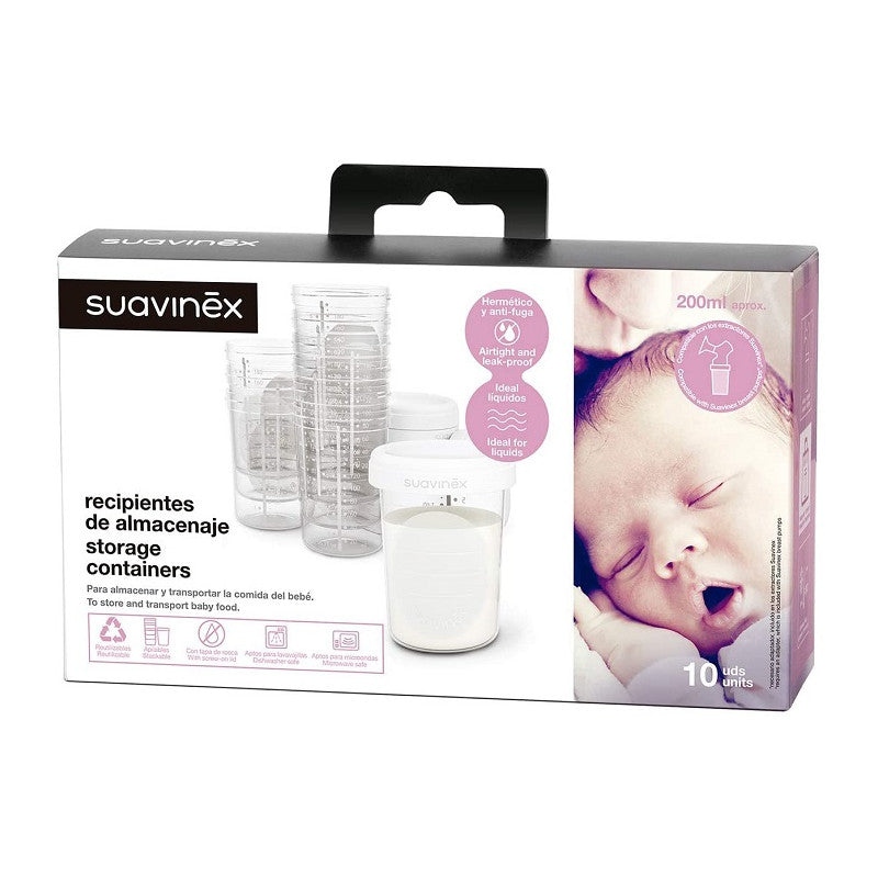 Suavinex - 10 Breastmilk Storage Containers - BambiniJO | Buy Online | Jordan