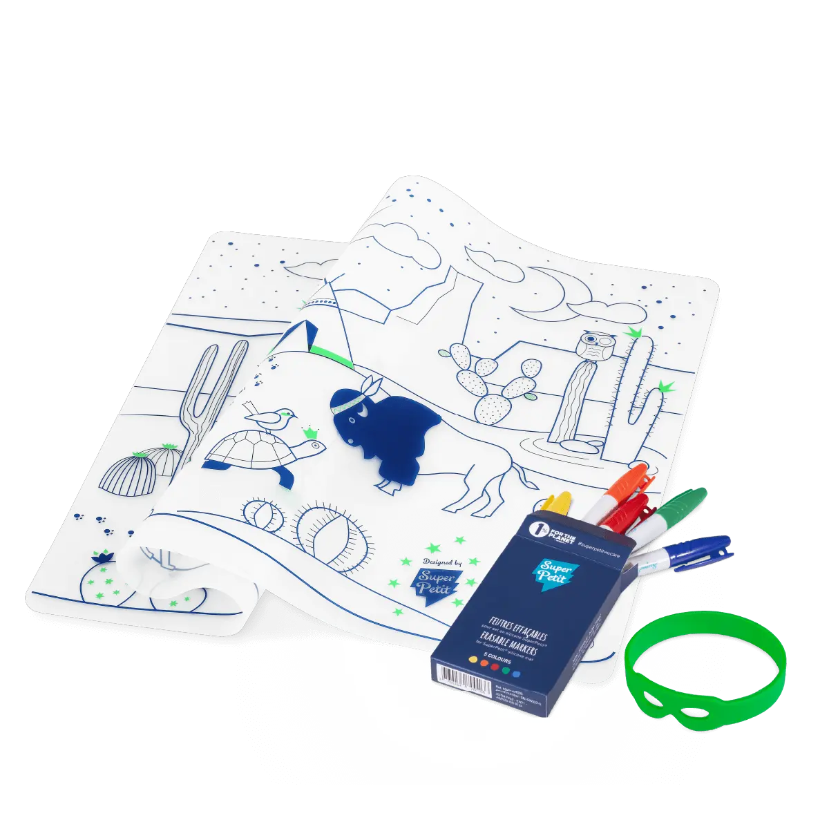 Superpetit - Mini Silicone Placemat Cactus Valley - BambiniJO | Buy Online | Jordan