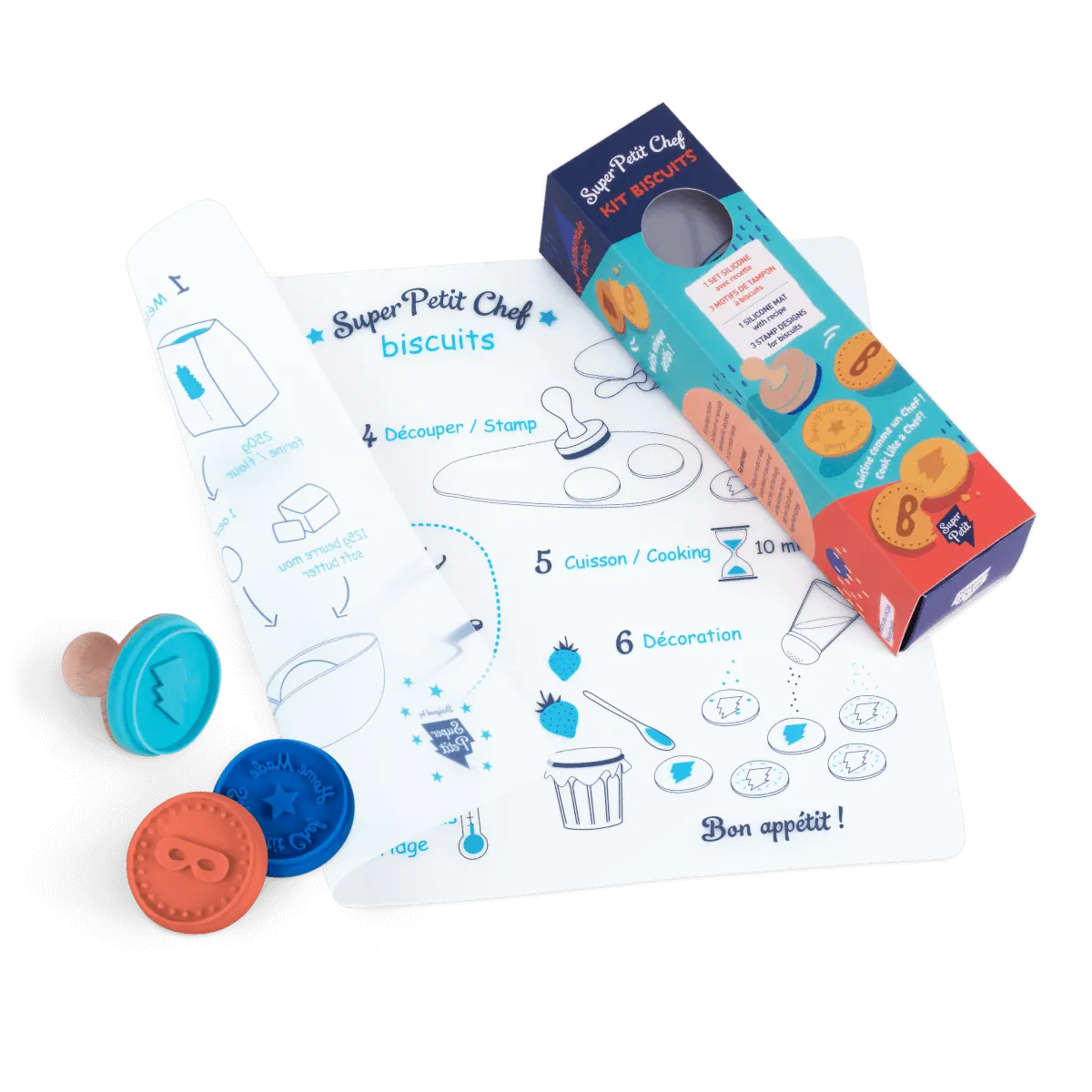Superpetit - Silicone Placemat Chef Kit - Biscuits - BambiniJO | Buy Online | Jordan