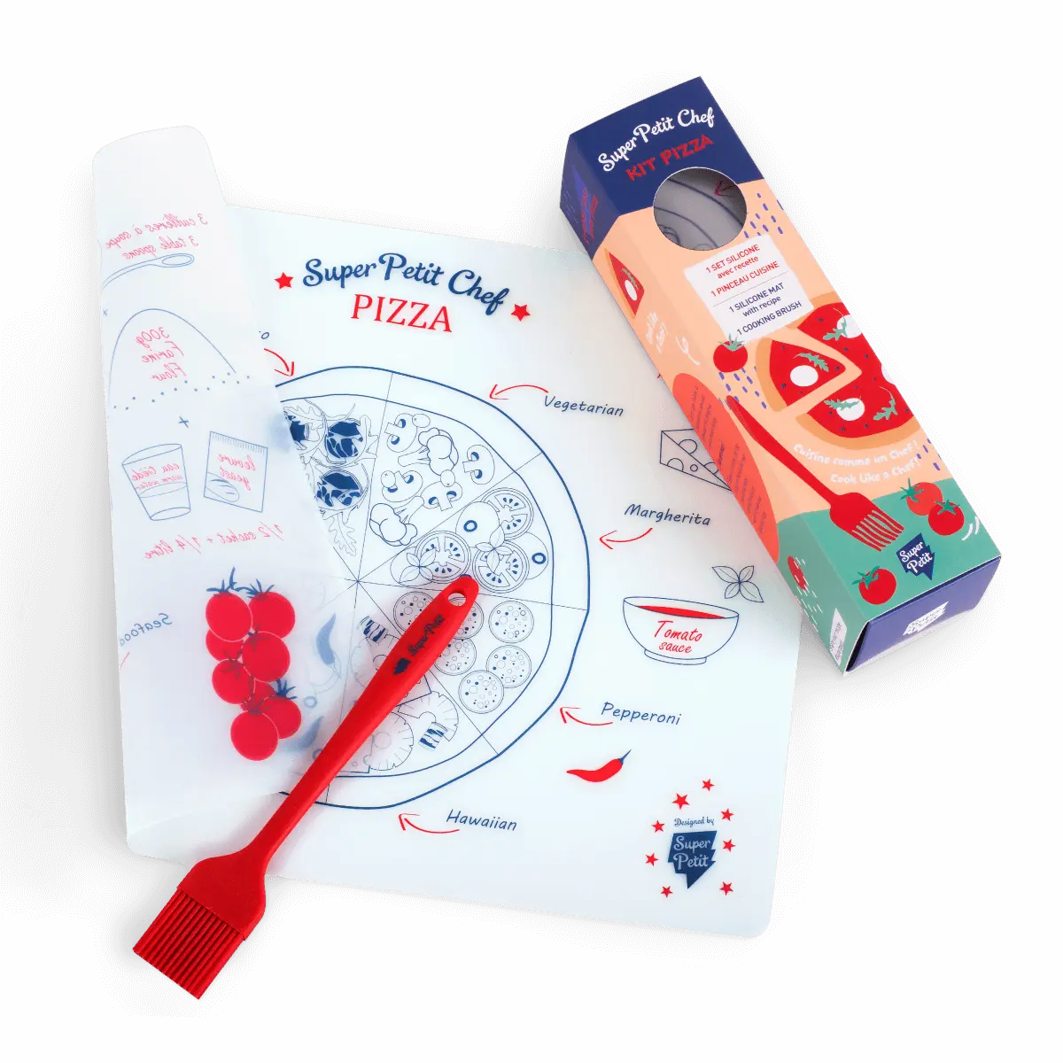 Superpetit - Silicone Placemat Chef Kit - Pizza Superpetit - Silicone Placemat Chef Kit - Pizza