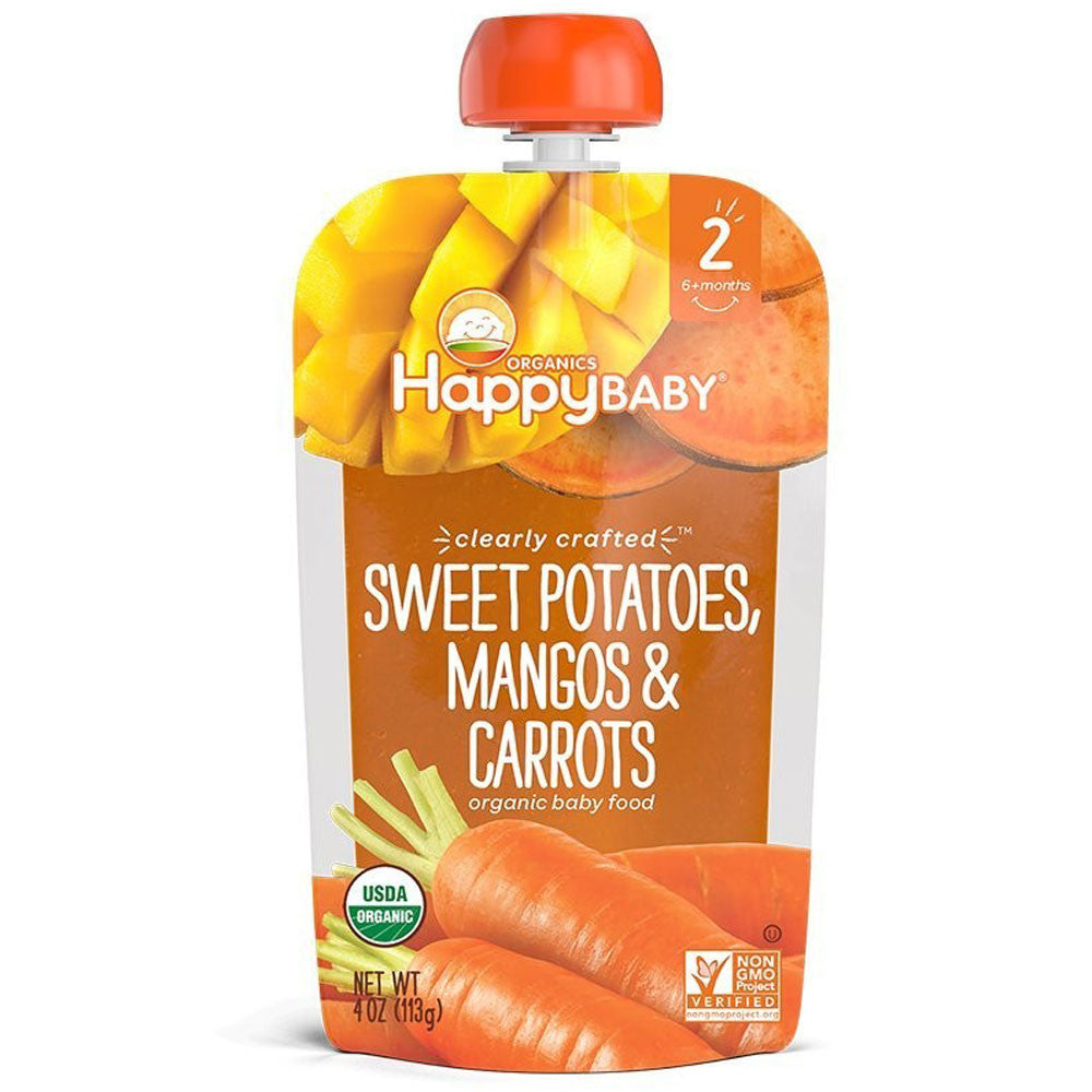 Puree Sweet Potatoes, Mangos & Carrots 6 Months + - BambiniJO