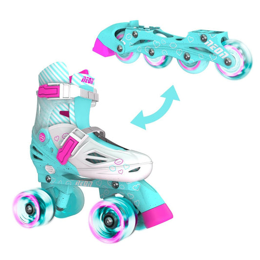 Yvolution - Neon Combo Skates 2-in-1 Teal | 3-6 Years - BambiniJO | Buy Online | Jordan