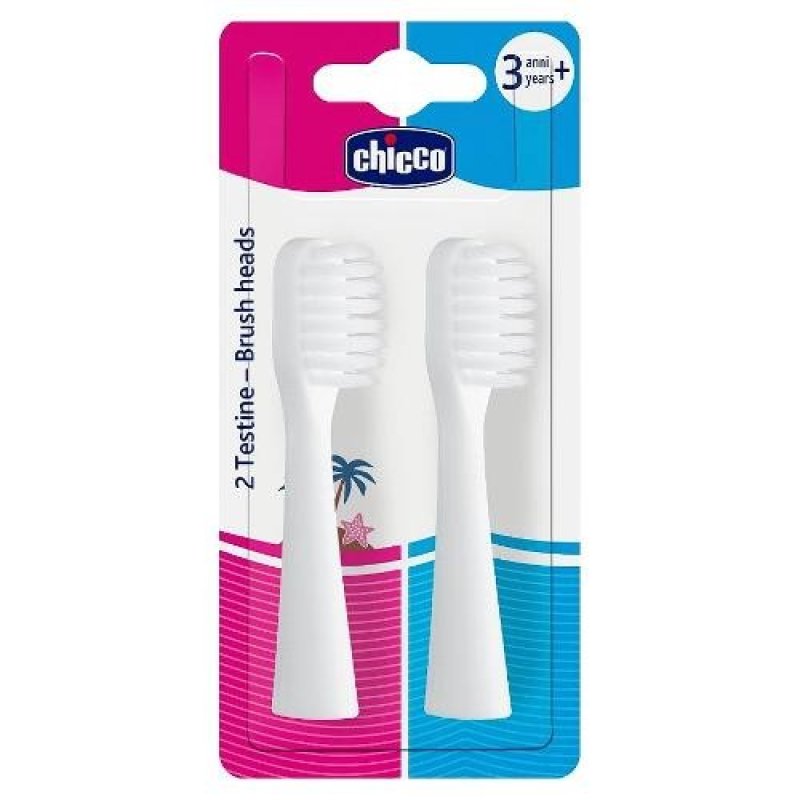 Chicco - ELECTRIC TOOTHBRUSH HEADS 2 PCS 3Y+ - BambiniJO | Buy Online | Jordan