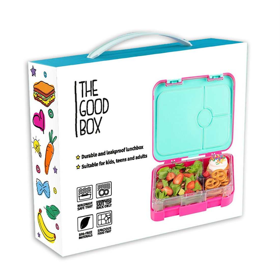 The Good Box | Bento Lunchbox | Pink - BambiniJO | Buy Online | Jordan