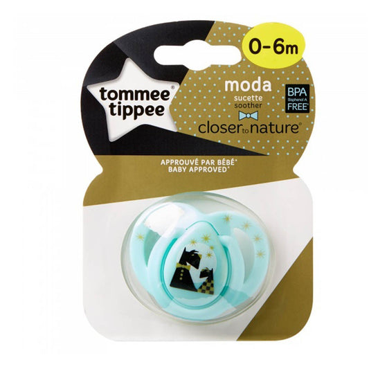 Tommee Tippee Closer To Nature Moda Soother, 0-6 months | Blue Cats - BambiniJO | Buy Online | Jordan