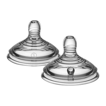 Tommee Tippee Closer To Nature Slow Flow (0m+) Teats  x2