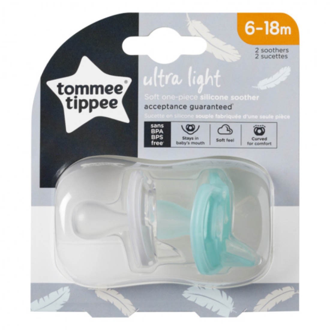 Tommee Tippee Baby Ultralight Silicone Pacifier For 6-18m X2 - BambiniJO | Buy Online | Jordan