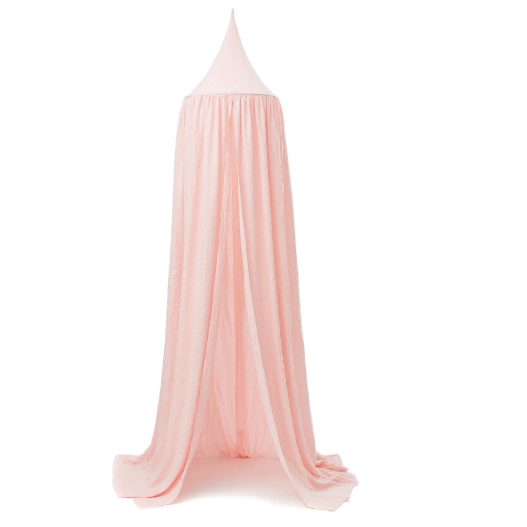 Wigiwama - Pink Canopy with Gold Dots Wigiwama - Pink Canopy with Gold Dots