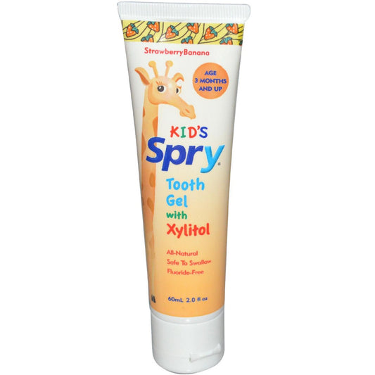 Spry Teething Gel with Xylitol - Strawberry Banana (3m+)  (60ml) - BambiniJO